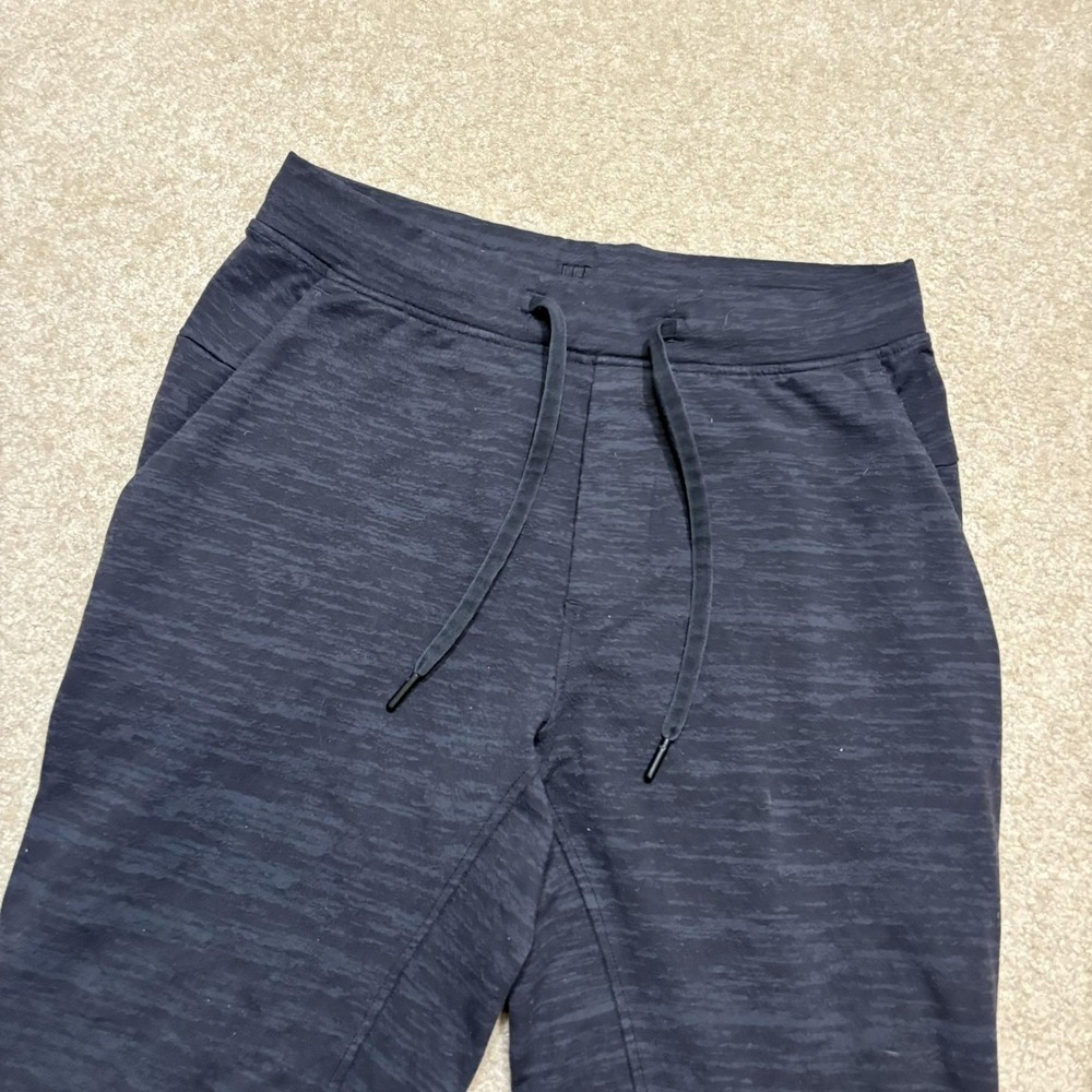 Lululemon Jogger Pants Mens Small Gray Knit Sweatpants Zip Pocket Lounge Gym